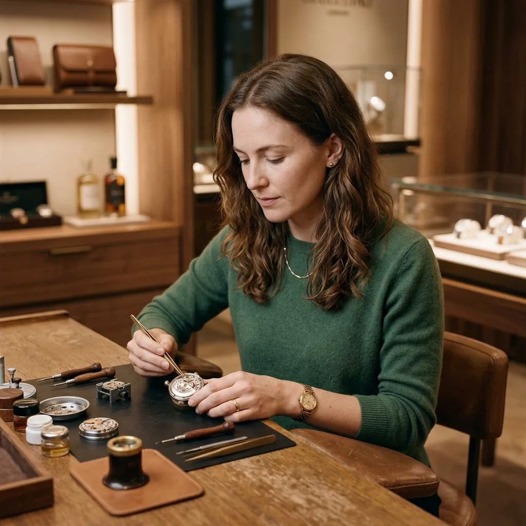 Marina Kim, watchmaker